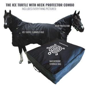 The Ice Turtle with Neck Protector Combo from TurtleNeck Premium Horse Clothing