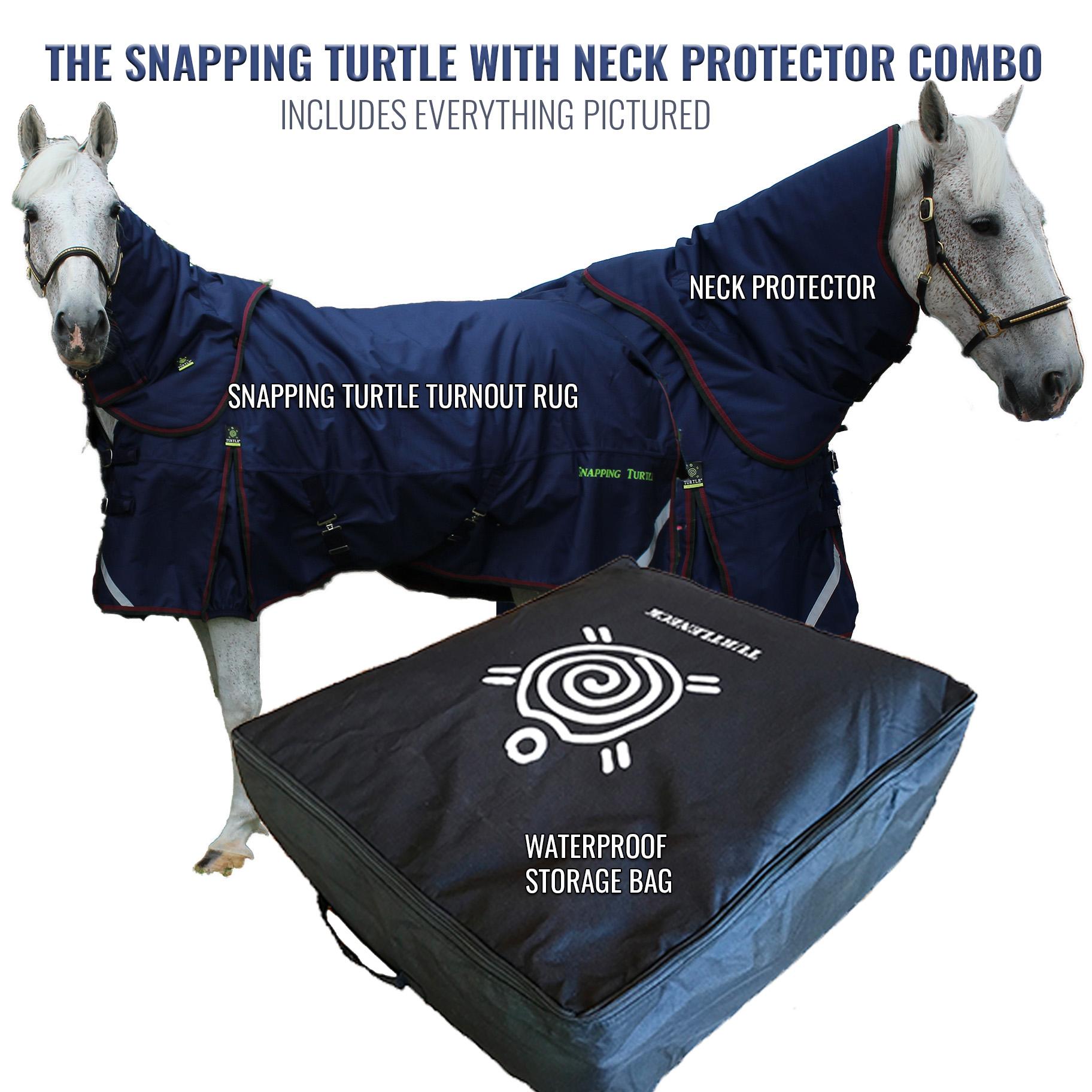 The Snapping Turtle with Neck Protector Combo from TurtleNeck Premium Horse Clothing
